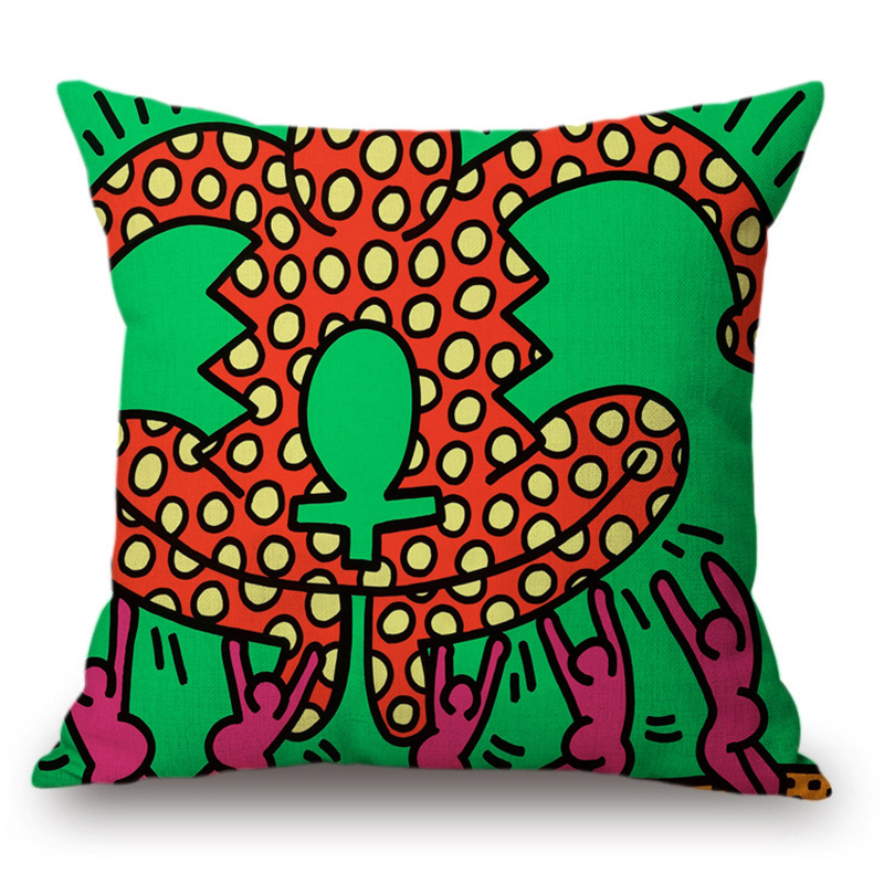 Подушка Keith Haring 17 Мульти Подушка Keith Haring 17 Мульти в Костроме | Loft Concept