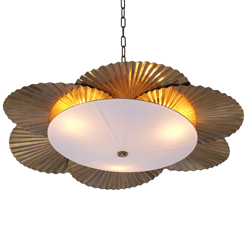 Люстра Eichholtz Chandelier Oriental Латунь Белый Люстра Eichholtz Chandelier Oriental Латунь Белый в Костроме | Loft Concept