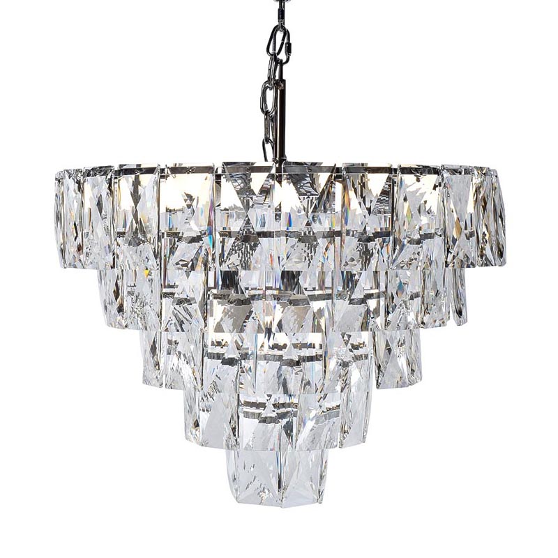 Люстра Tiers Crystal Light Chandelier 16 D60 Серебряный Люстра Tiers Crystal Light Chandelier 16 D60 Серебряный в Костроме | Loft Concept