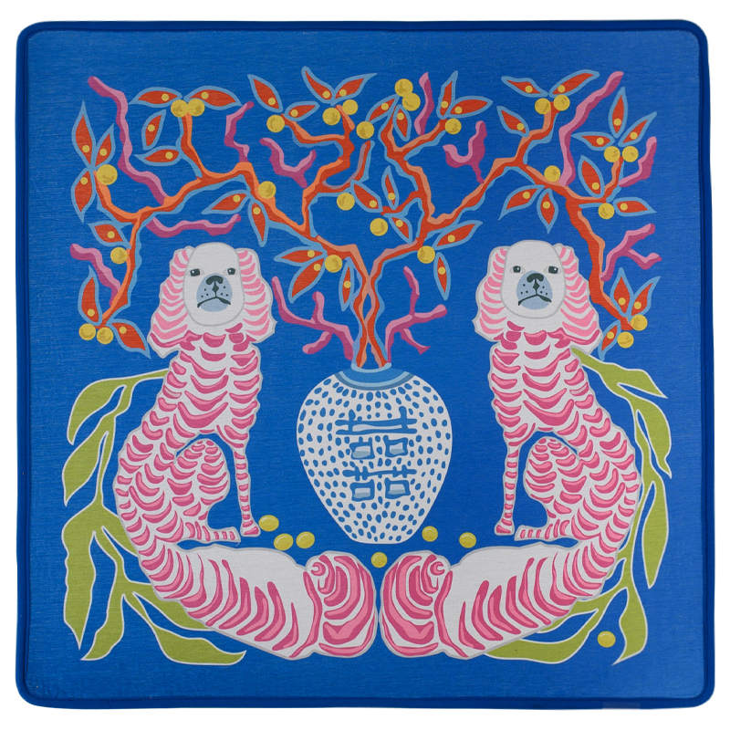 Ковер Two Dogs Rug Синий Мульти Ковер Two Dogs Rug Синий Мульти в Костроме | Loft Concept