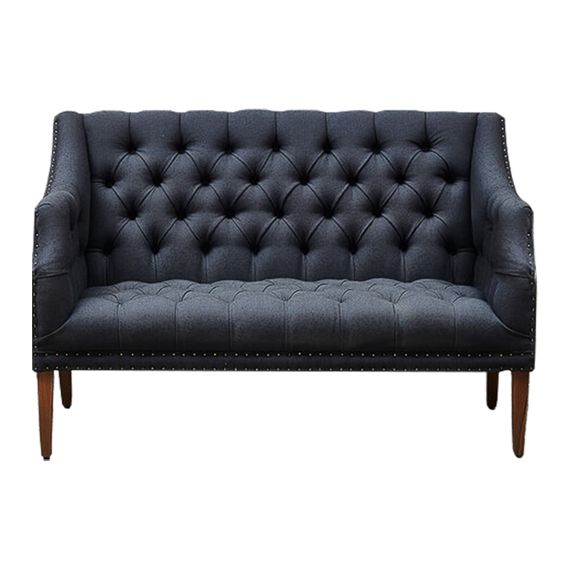 Диван Morton Capitone Sofa темно-серый лен Коричневый Серый Диван Morton Capitone Sofa темно-серый лен Коричневый Серый в Костроме | Loft Concept