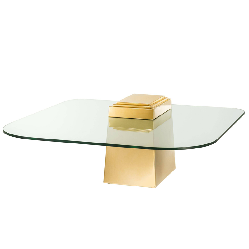 Кофейный стол Eichholtz Coffee Table Orient Gold Глянцевое золото Прозрачный Кофейный стол Eichholtz Coffee Table Orient Gold Глянцевое золото Прозрачный в Костроме | Loft Concept