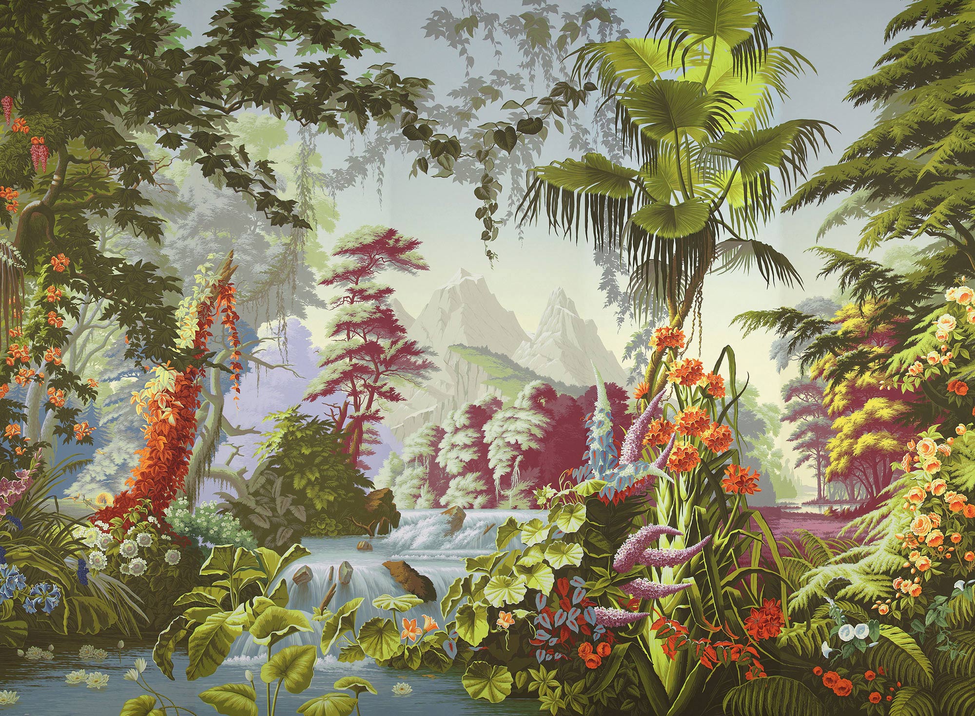 Обои ручная роспись L'Eden Paradiso on scenic paper Обои ручная роспись L'Eden Paradiso on scenic paper - постер Loft-Concept в Костроме