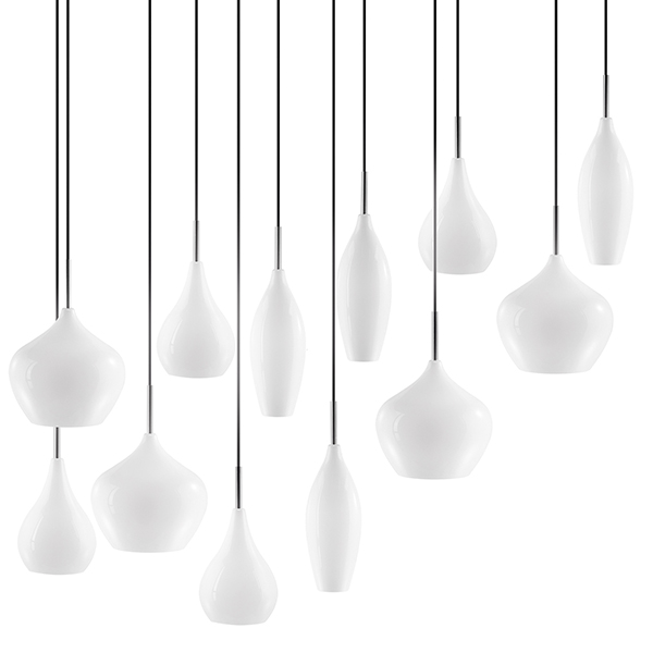 Люстра Candiano Milk 12 Light Белый Хром Люстра Candiano Milk 12 Light Белый Хром в Костроме | Loft Concept