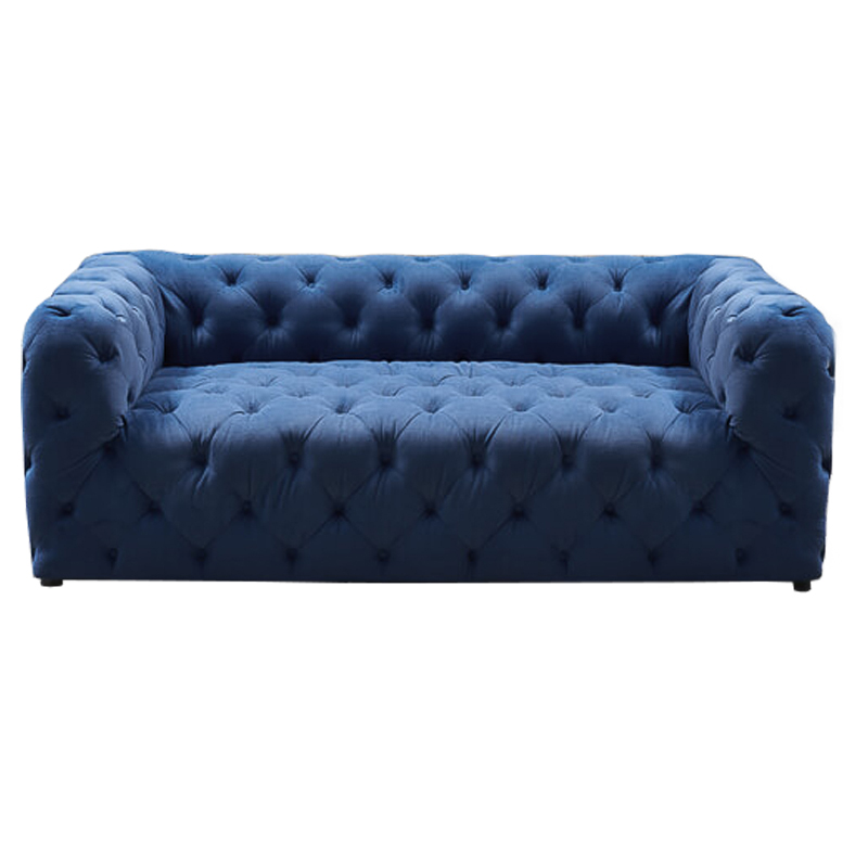 Диван Soho tufted blue velor Синий Диван Soho tufted blue velor Синий в Костроме | Loft Concept