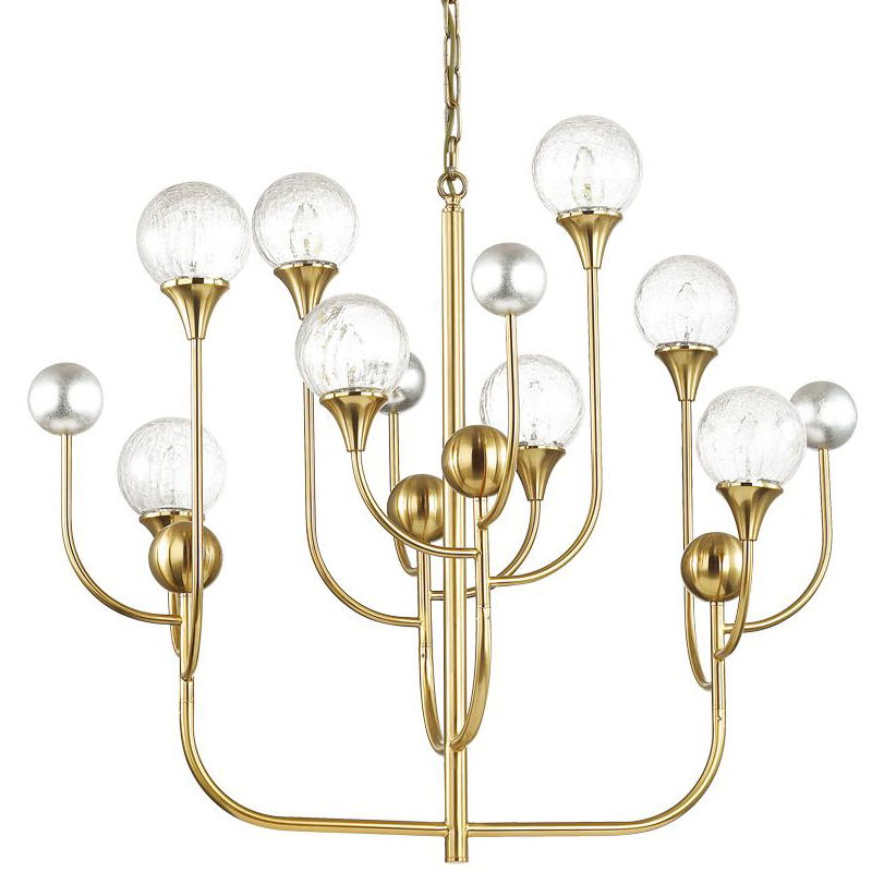 Люстра Benniga Chandelier 8 Золотой Прозрачный (Transparent) Люстра Benniga Chandelier 8 Золотой Прозрачный (Transparent) в Костроме | Loft Concept