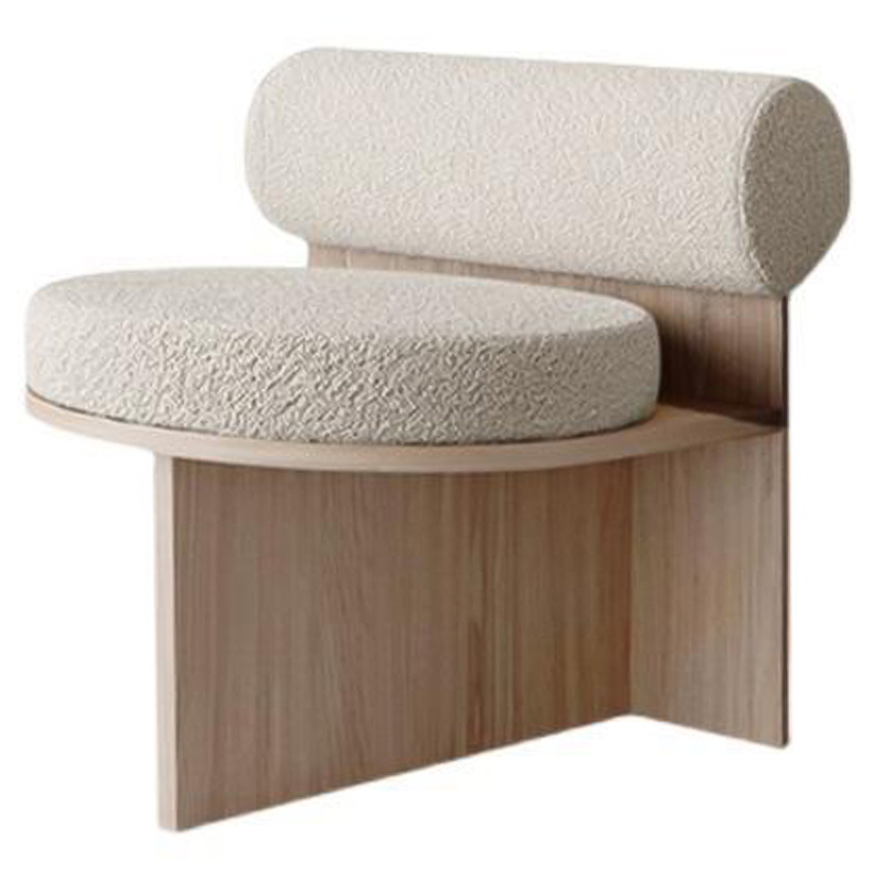 Кресло Behemo Boucle ivory ( слоновая кость ) Древесина Кресло Behemo Boucle ivory ( слоновая кость ) Древесина в Костроме | Loft Concept