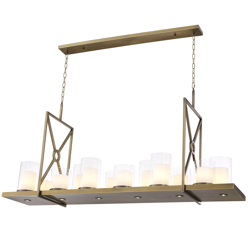 Люстра Eichholtz Chandelier Summit Brass Латунь Прозрачный Белый Люстра Eichholtz Chandelier Summit Brass Латунь Прозрачный Белый в Костроме | Loft Concept