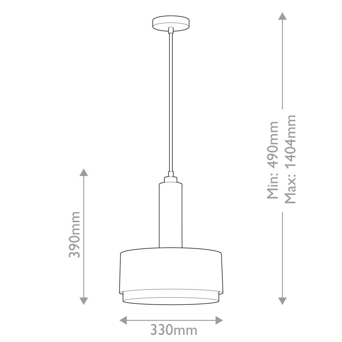 Подвесной светильник цилиндрический с белым плафоном Hinkley в Костроме