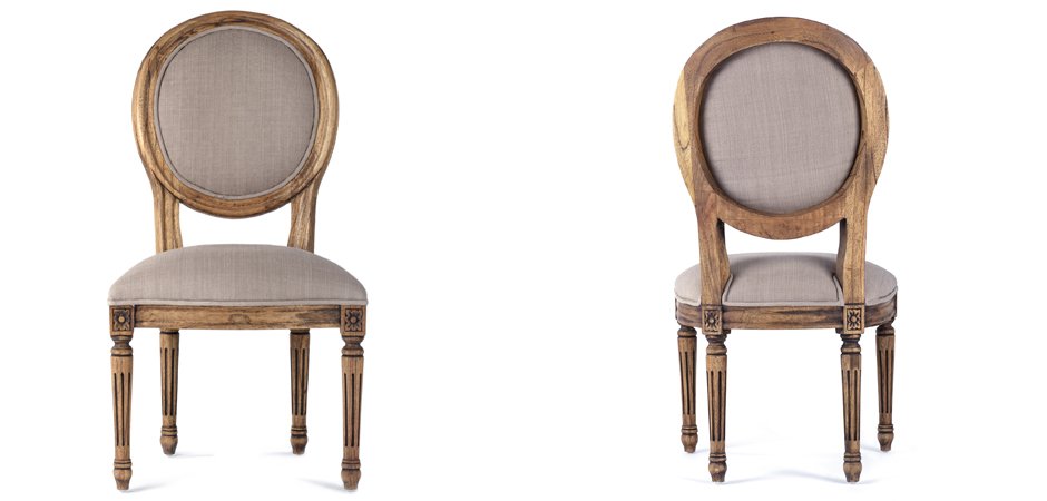 Стул REGENCY MEDALLION CHAIR Brown Linen Стул REGENCY MEDALLION CHAIR Brown Linen - Loft-Concept в Костроме