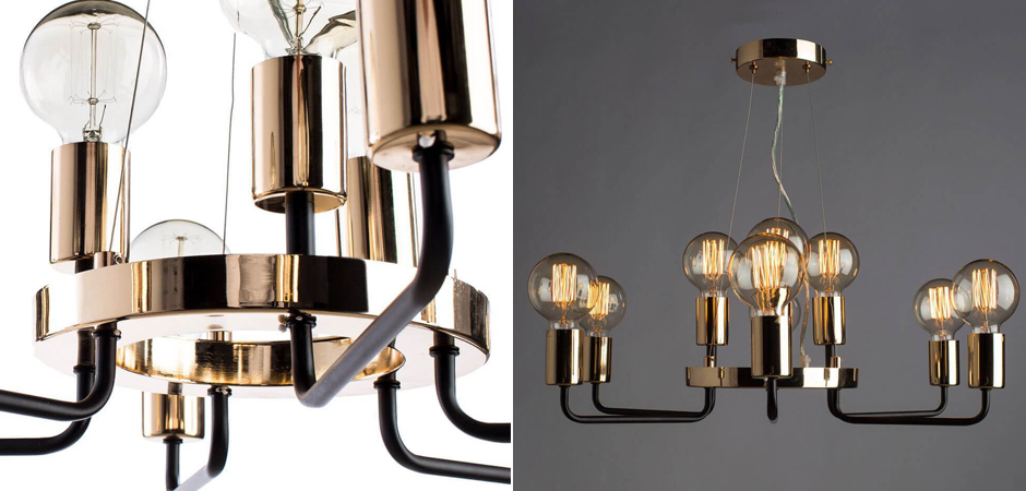 Люстра Loft Industrial Glossy Gold Люстра Loft Industrial Glossy Gold - Loft-Concept в Костроме