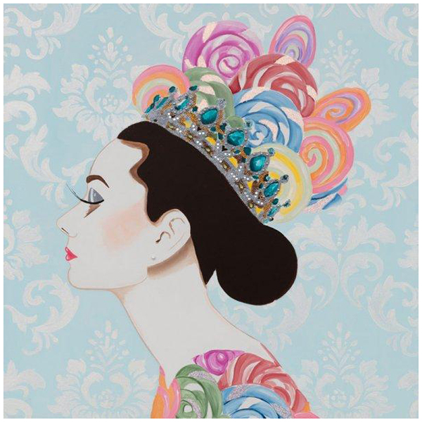 Картина Audrey with Lollipop Crown Мульти Картина Audrey with Lollipop Crown Мульти в Костроме | Loft Concept