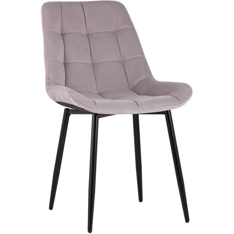 Стул NANCY Chair Пыльно-Розовый Велюр Розовый пастельный Черный Стул NANCY Chair Пыльно-Розовый Велюр Розовый пастельный Черный в Костроме | Loft Concept