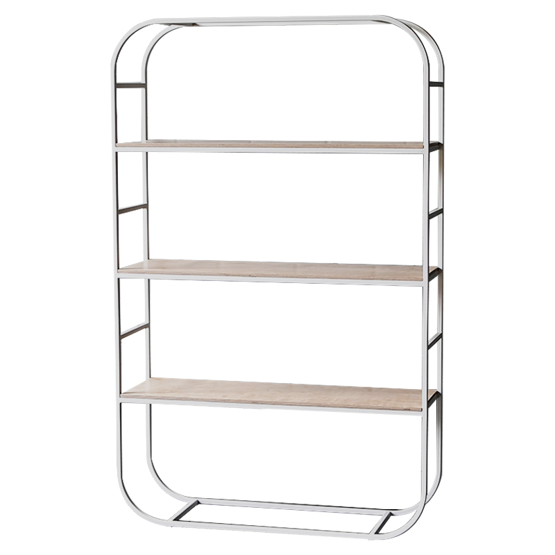 Стеллаж Parson Industrial Metal Rust Rack Белый Древесина Стеллаж Parson Industrial Metal Rust Rack Белый Древесина в Костроме | Loft Concept