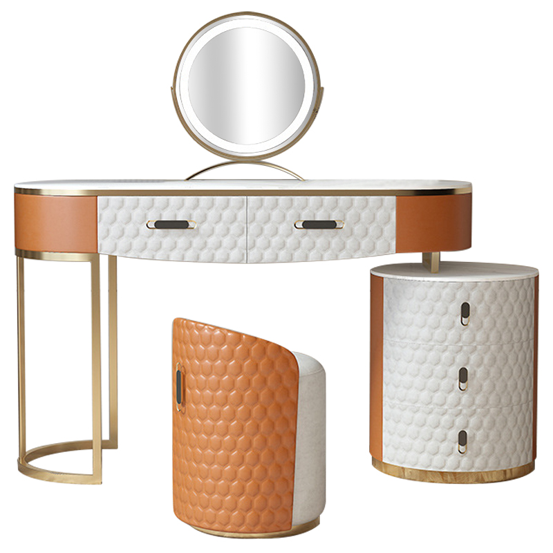 Трельяж Kathryn Bedroom Dressing Table Orange Белый Оранжевый Золотой Трельяж Kathryn Bedroom Dressing Table Orange Белый Оранжевый Золотой в Костроме | Loft Concept