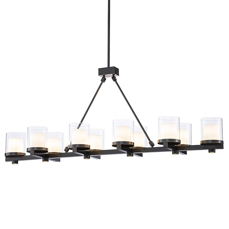 Люстра Eichholtz Chandelier Donovan Черный Прозрачное Стекло Темная бронза Люстра Eichholtz Chandelier Donovan Черный Прозрачное Стекло Темная бронза в Костроме | Loft Concept