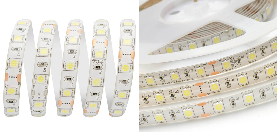 Светодиодная влагозащищенная лента 14,4W/m 60Led/m 5050SMD холодный белый 1M Светодиодная влагозащищенная лента 14,4W/m 60Led/m 5050SMD холодный белый 1M - Loft-Concept в Костроме