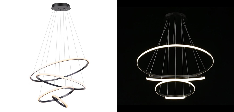 Люстра Ring Horizontal Trio black 80+60+40+20 Люстра Ring Horizontal Trio black 80+60+40+20 - Loft-Concept в Костроме