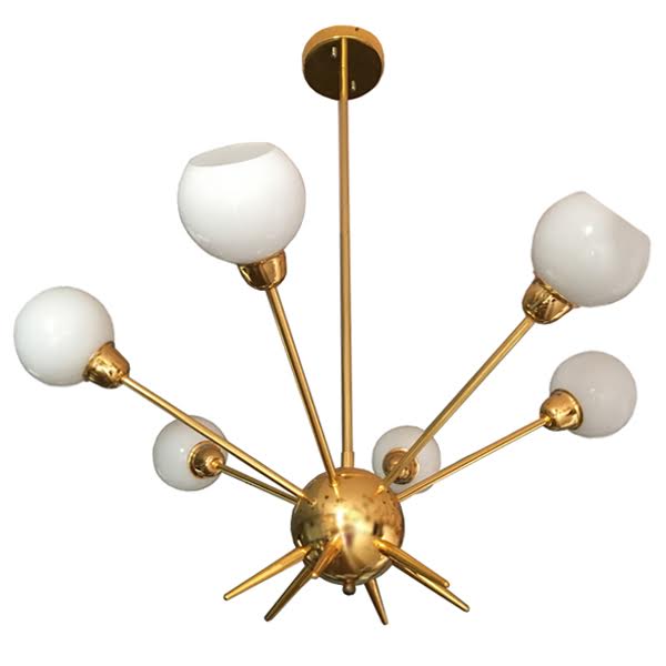 Люстра Mace Chandelier Глянцевое золото Белый Люстра Mace Chandelier Глянцевое золото Белый в Костроме | Loft Concept