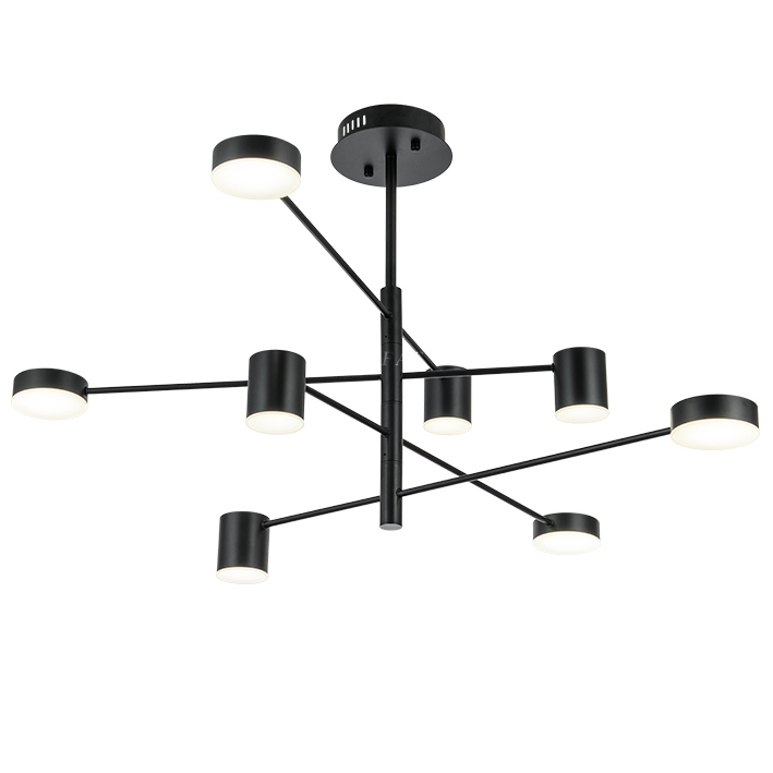 Светильник LED Lighting Black 8 lampholders Черный Светильник LED Lighting Black 8 lampholders Черный в Костроме | Loft Concept