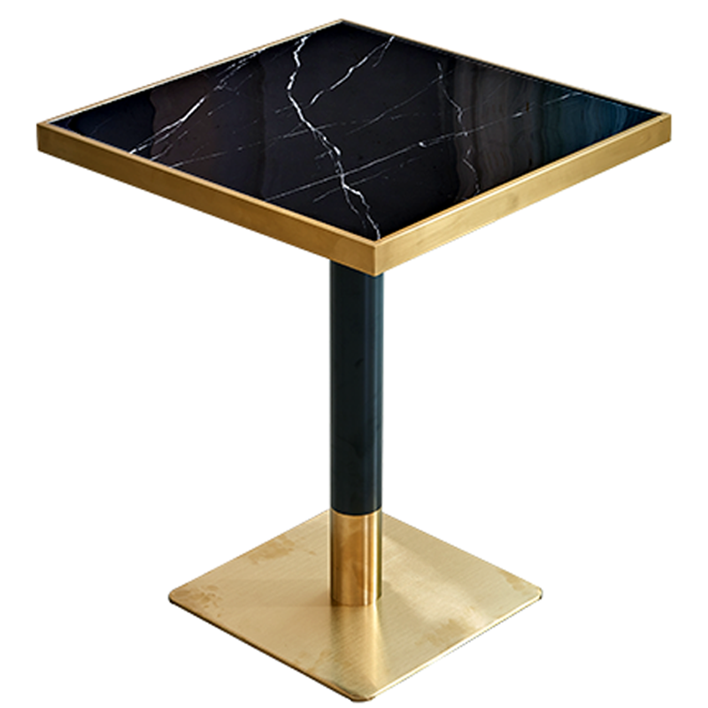 Обеденный стол Bjorn Table Square Черный Латунь сатинированная Обеденный стол Bjorn Table Square Черный Латунь сатинированная в Костроме | Loft Concept