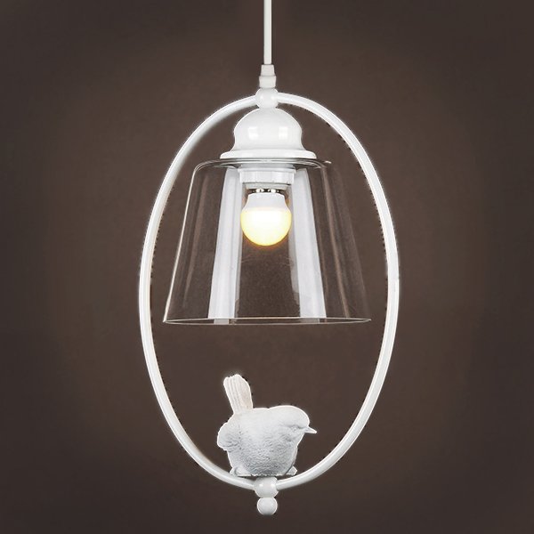 Подвесной светильник Provence Bird Oval Pendant Белый в Костроме | Loft Concept 