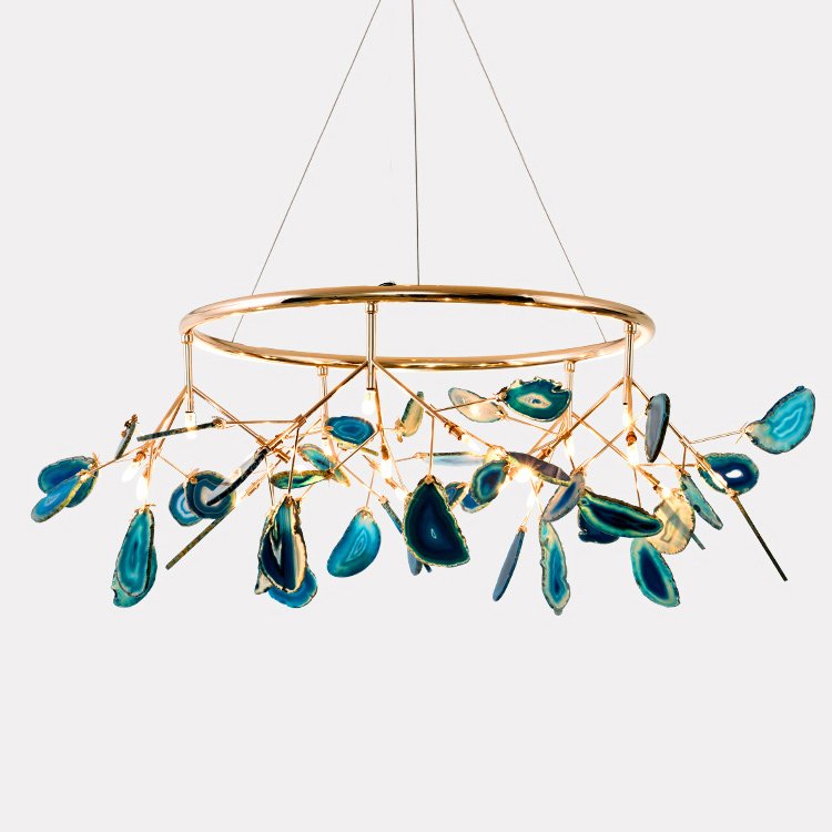 Люстра Crown of Agate Глянцевое золото Люстра Crown of Agate Глянцевое золото в Костроме | Loft Concept