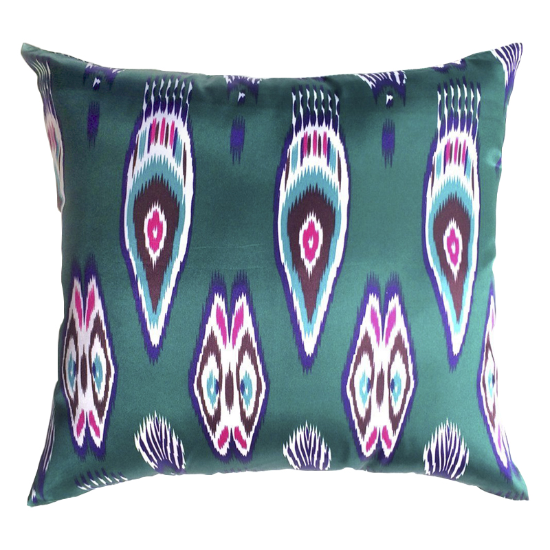 Подушка Bright Ikat Emerald Мульти Подушка Bright Ikat Emerald Мульти в Костроме | Loft Concept