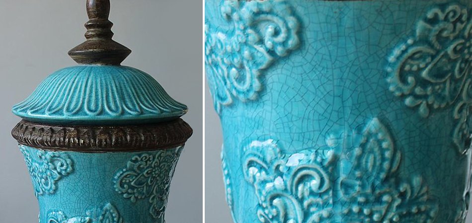 Кубок с крышкой керамика Turquoises Cup Кубок с крышкой керамика Turquoises Cup - Loft-Concept в Костроме