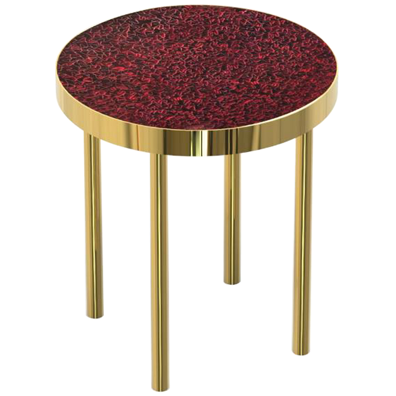 Журнальный столик RED BRASS Латунь Красный Журнальный столик RED BRASS Латунь Красный в Костроме | Loft Concept