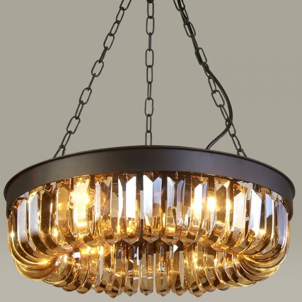 Люстра Crystal Round Frozen Pendant Черный в Костроме | Loft Concept 
