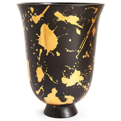 Ваза Futura Drip Urn Jonathan Adler Черный Золотой Ваза Futura Drip Urn Jonathan Adler Черный Золотой в Костроме | Loft Concept