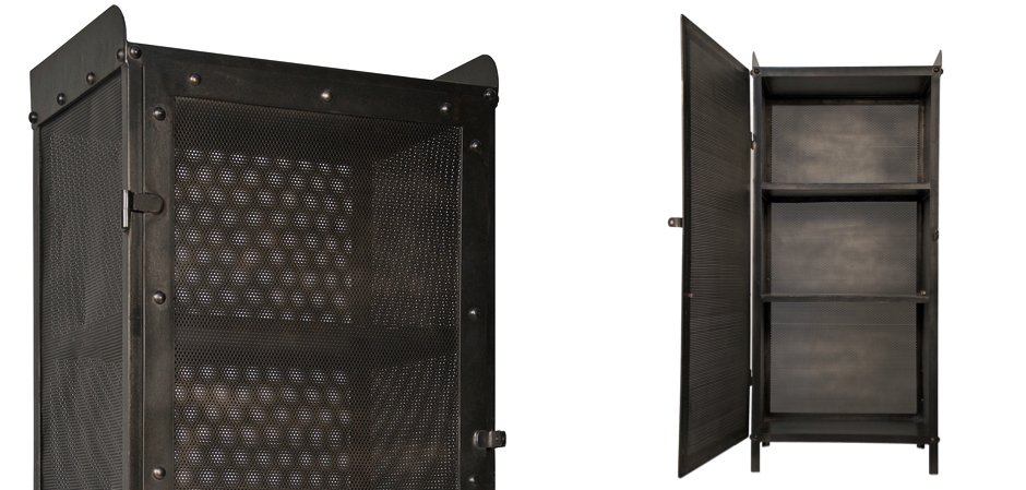 Буфет Industrial Loft Dark Metal Tall Cabinet Буфет Industrial Loft Dark Metal Tall Cabinet - Loft-Concept в Костроме