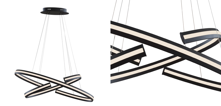 Люстра Half Ring Black & White Pendant S Люстра Half Ring Black & White Pendant S - Loft-Concept в Костроме