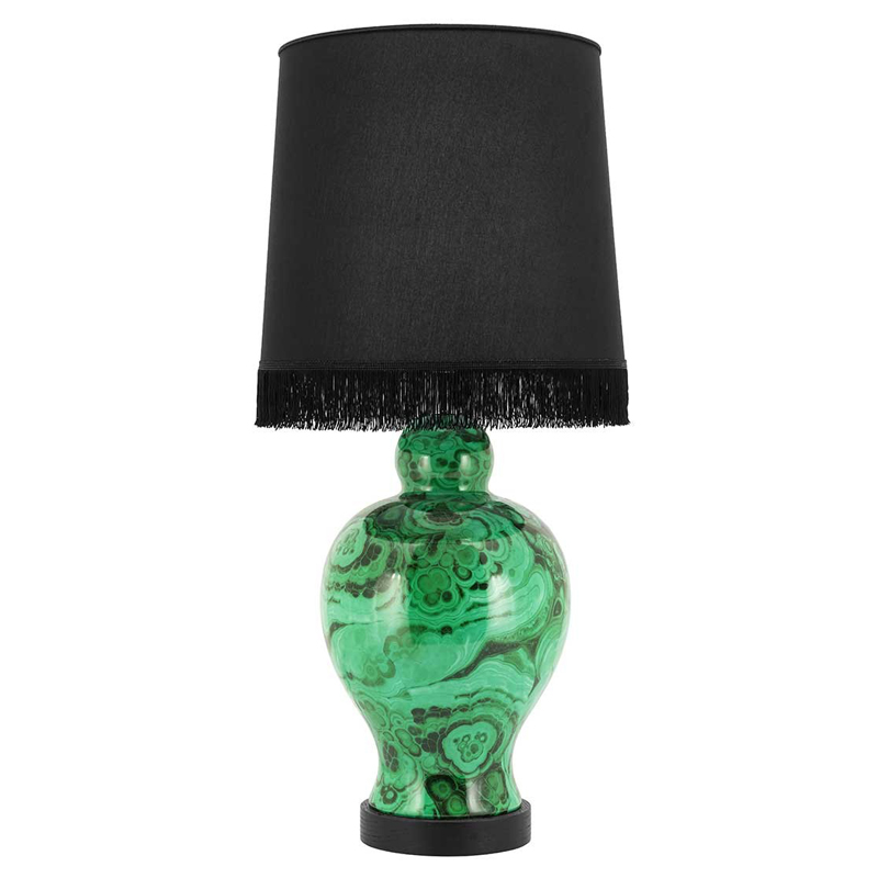 Настольная лампа TABLE LAMP CURVY Черный Малахит (зеленый) Настольная лампа TABLE LAMP CURVY Черный Малахит (зеленый) в Костроме | Loft Concept