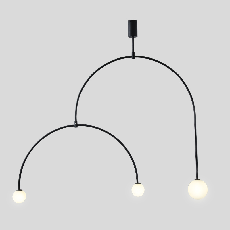 Люстра Fontana Amorosa Three Black Черный Белый Люстра Fontana Amorosa Three Black Черный Белый в Костроме | Loft Concept