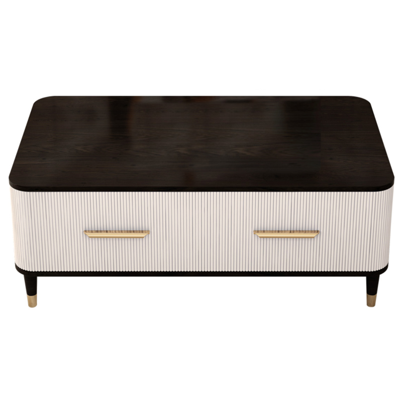 Birmingham Textured Coffee Table White Коричневый Молочный Birmingham Textured Coffee Table White Коричневый Молочный в Костроме | Loft Concept