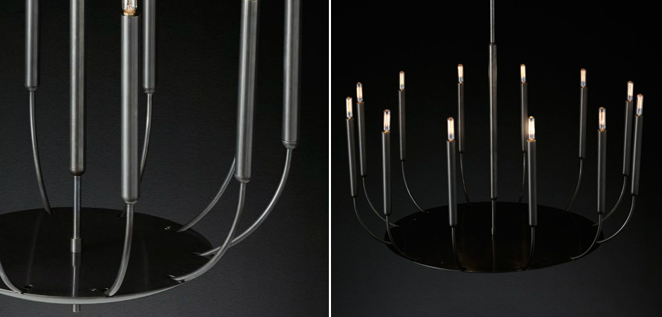Люстра RH Quenouilles Round Chandelier black Люстра RH Quenouilles Round Chandelier black - Loft-Concept в Костроме