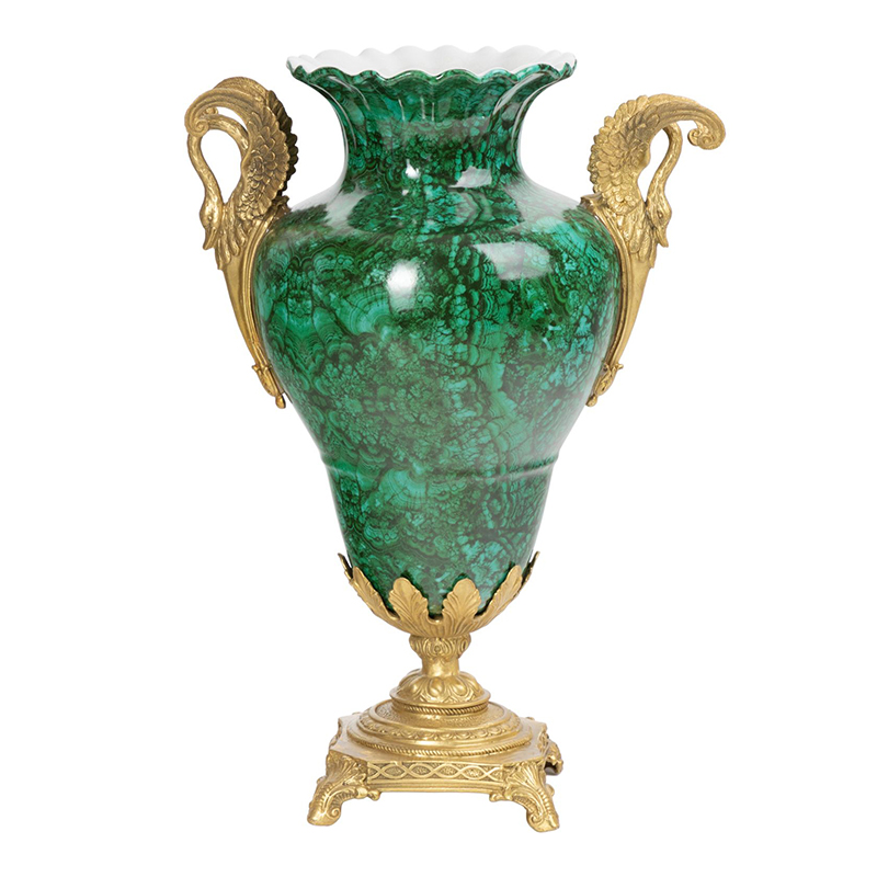 Ваза фарфоровая малахит Malachite Малахит Ваза фарфоровая малахит Malachite Малахит в Костроме | Loft Concept