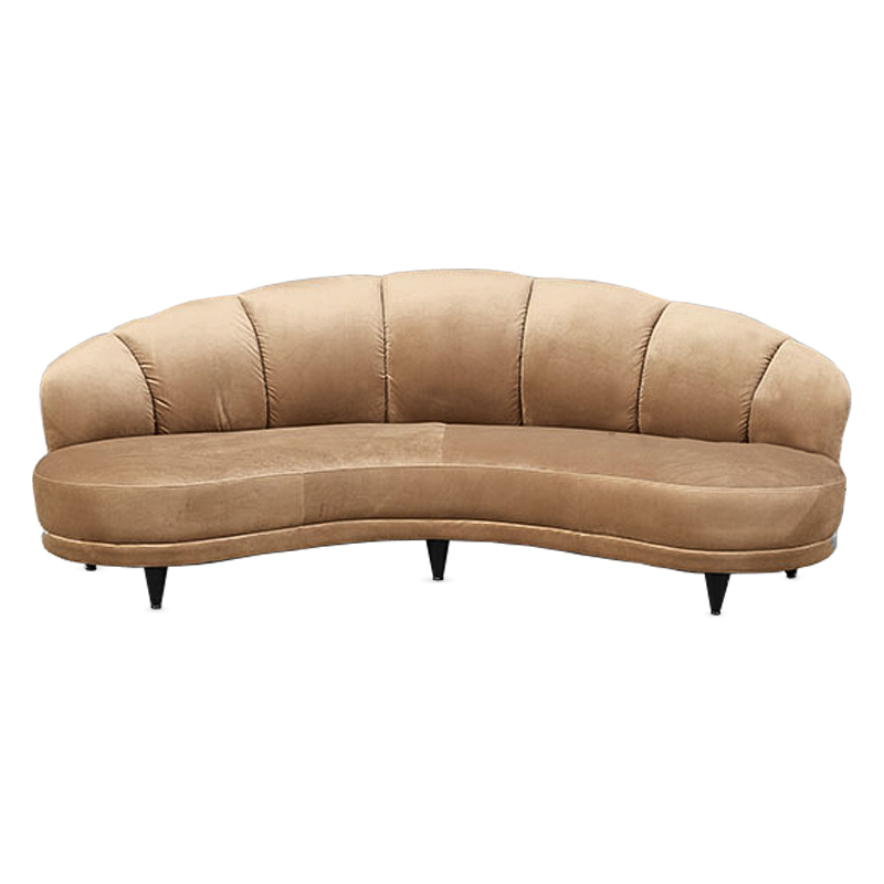Диван Vanilla Croissant Sofa Бежевый Черный Диван Vanilla Croissant Sofa Бежевый Черный в Костроме | Loft Concept