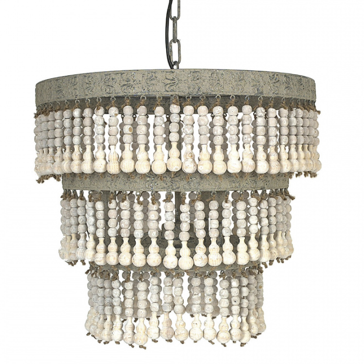 Люстра Bohho chandelier Белый Серый Люстра Bohho chandelier Белый Серый в Костроме | Loft Concept