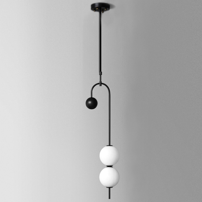 Люстра Balance Beads Superiority Черный Белый Люстра Balance Beads Superiority Черный Белый в Костроме | Loft Concept