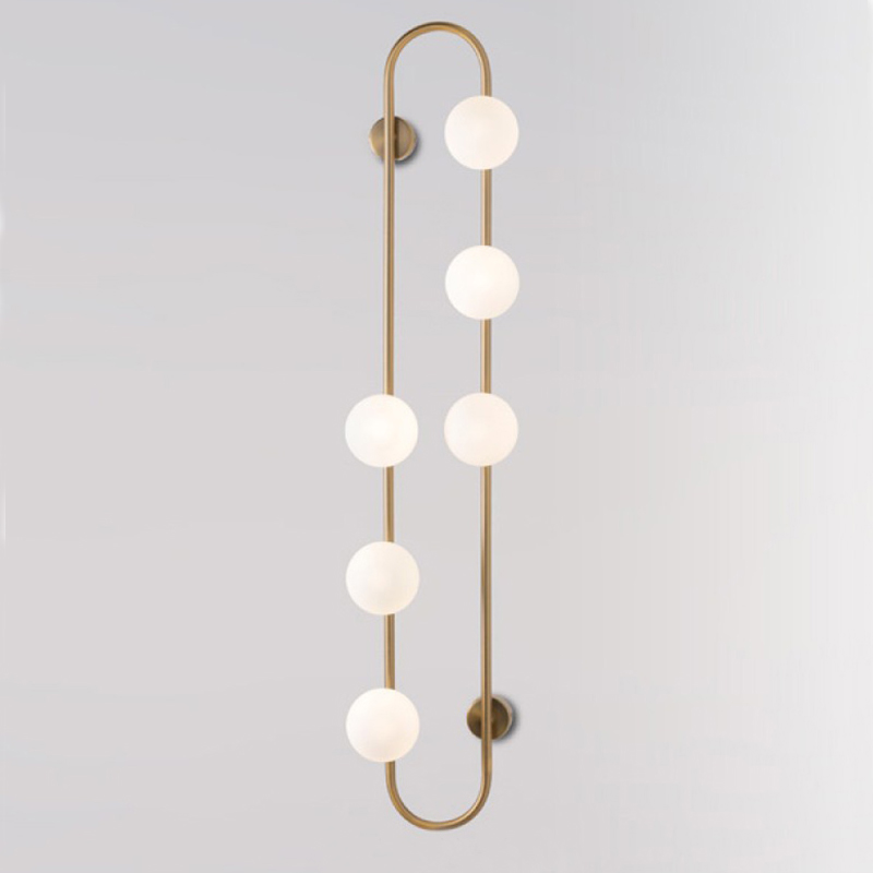 Бра HOOP WALL Lamp Gold 6 Золотой Белый Бра HOOP WALL Lamp Gold 6 Золотой Белый в Костроме | Loft Concept