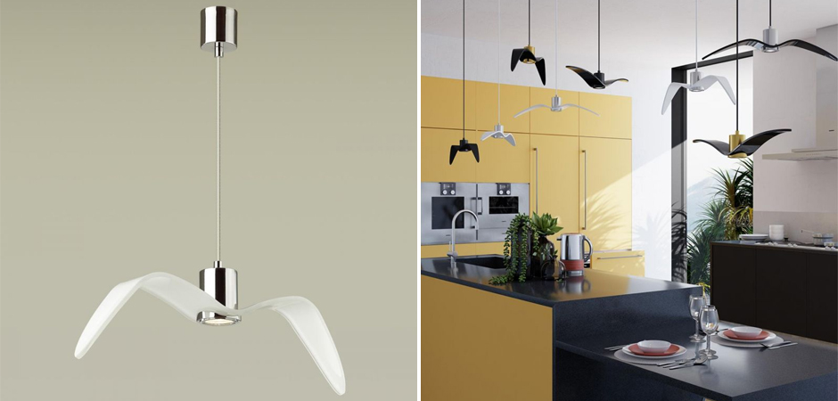Подвесной светильник Seagull Chrome белый Подвесной светильник Seagull Chrome белый - Loft-Concept в Костроме
