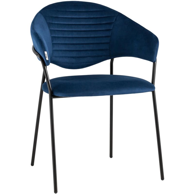 Стул Alexis Chair Синий Велюр Синий Черный Стул Alexis Chair Синий Велюр Синий Черный в Костроме | Loft Concept