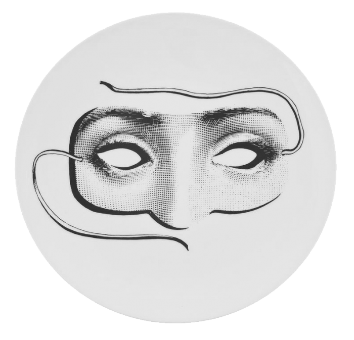 Декоративная тарелка Fornasetti 060 Черный Декоративная тарелка Fornasetti 060 Черный в Костроме | Loft Concept
