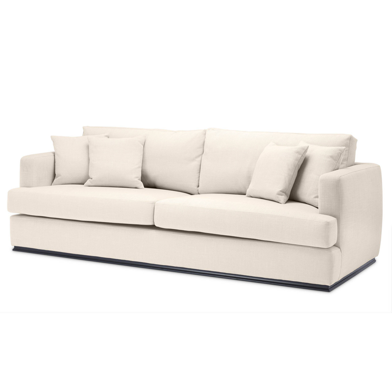 Диван Eichholtz Sofa Hallandale Молочный Черный Диван Eichholtz Sofa Hallandale Молочный Черный в Костроме | Loft Concept