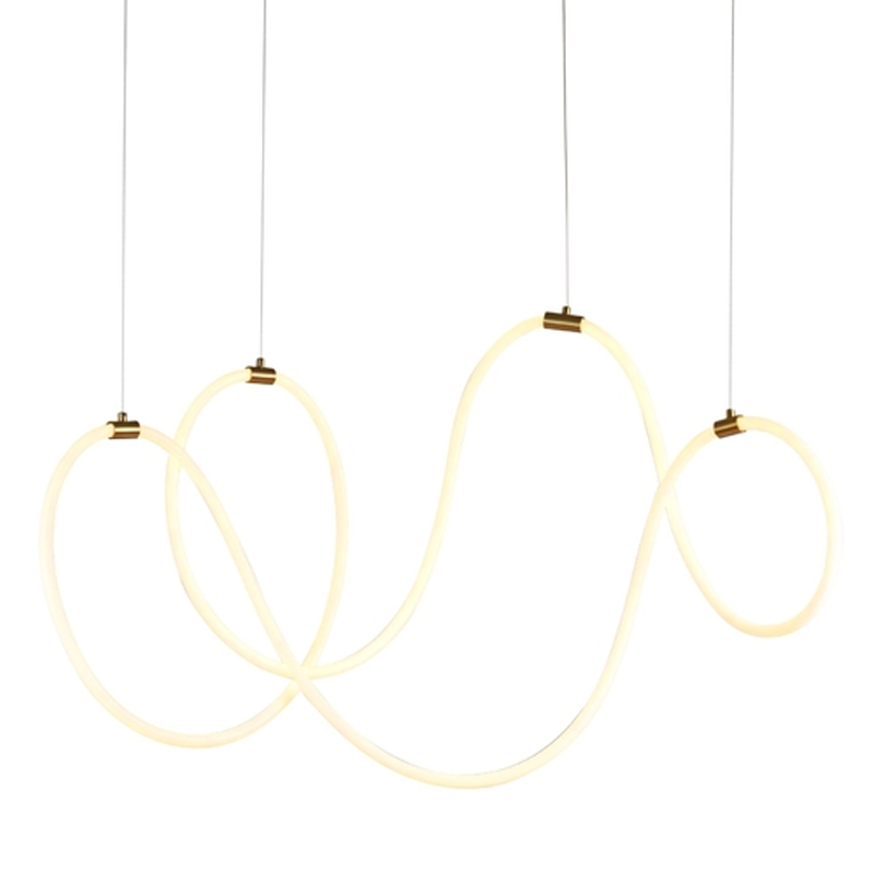 Подвесной светильник с плавными светодиодными линиями Luke Lampco Tracer Lamp Медь Белый Черный Подвесной светильник с плавными светодиодными линиями Luke Lampco Tracer Lamp Медь Белый Черный в Костроме | Loft Concept