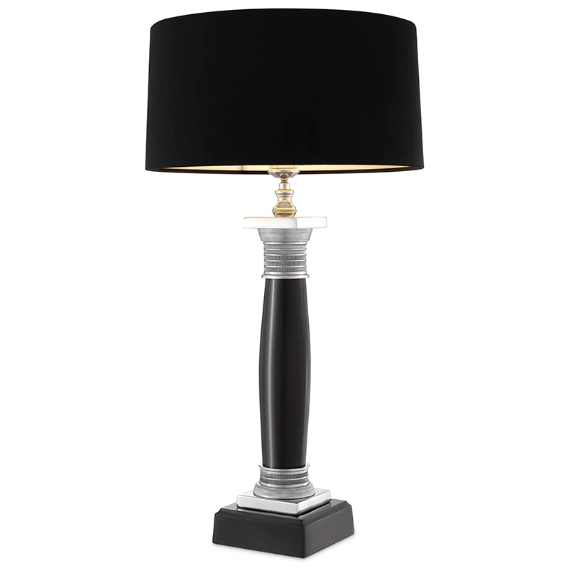 Настольная лампа Eichholtz Table Lamp Napoleon Black Черный Никель Настольная лампа Eichholtz Table Lamp Napoleon Black Черный Никель в Костроме | Loft Concept