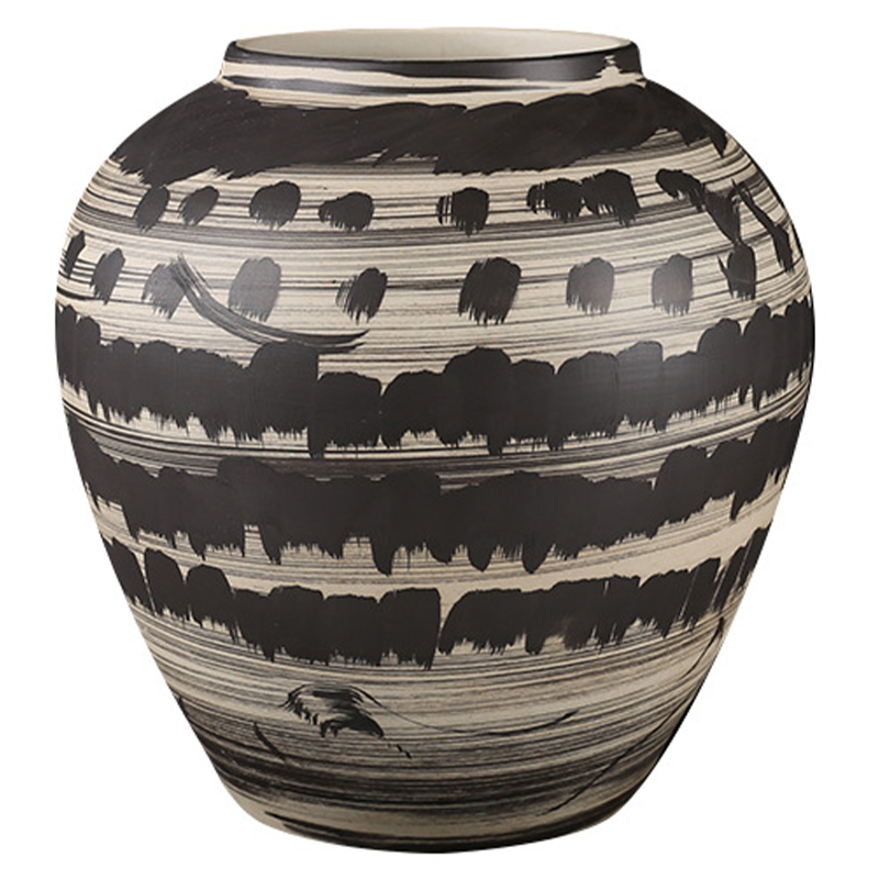 Ваза Kamaria Beige Black Vase Бежевый Черный в Костроме | Loft Concept 